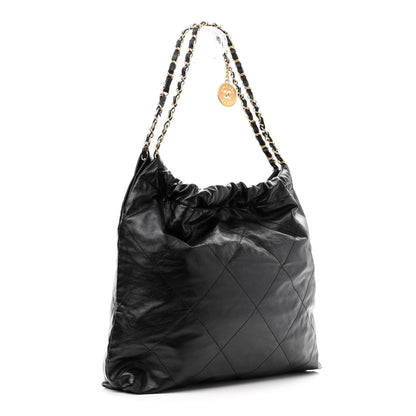 Chanel Shiny Calfskin Quilted Chanel 22 Black 3 of 10