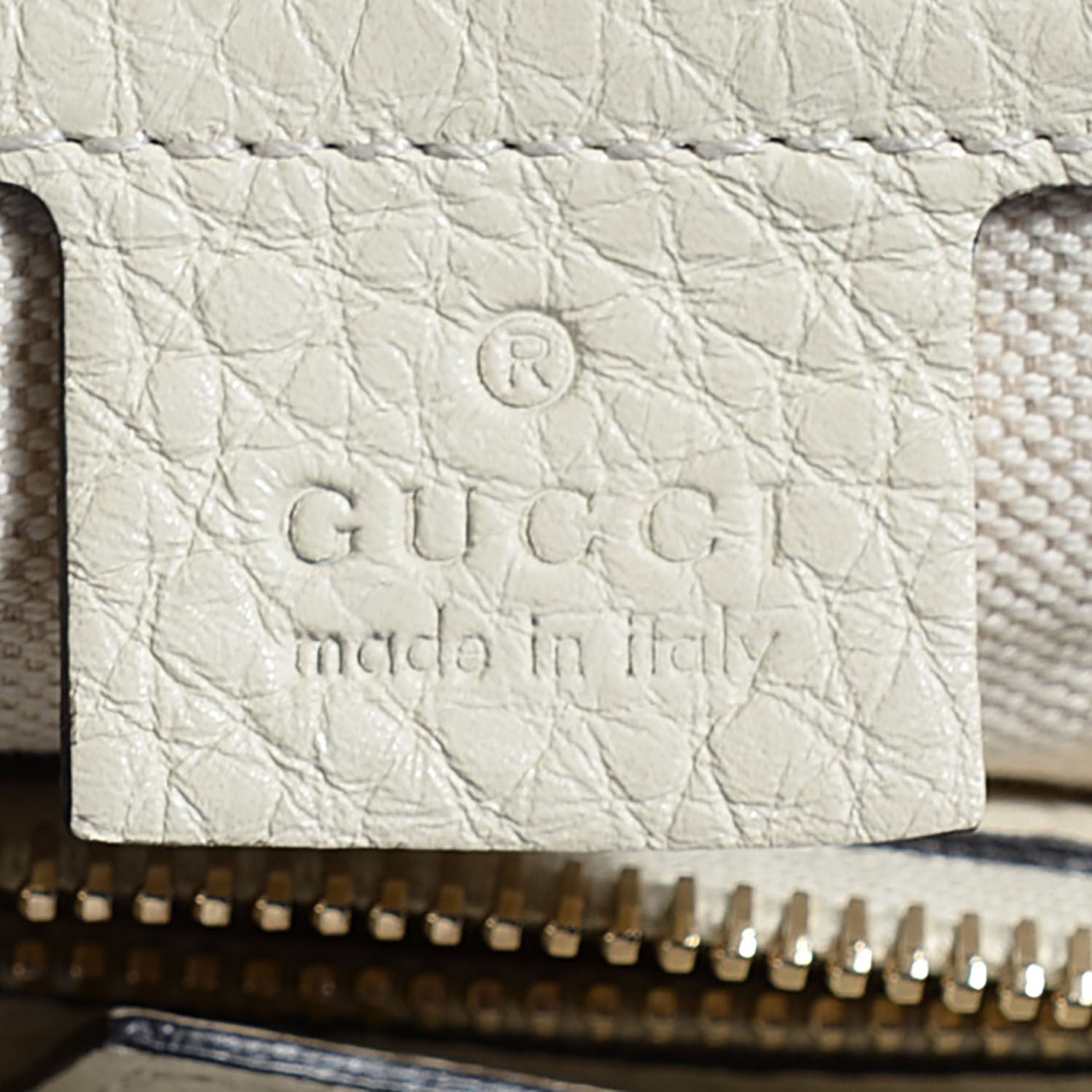 Gucci Calfskin Large Bamboo Shopper Tote Off White 6 of 7