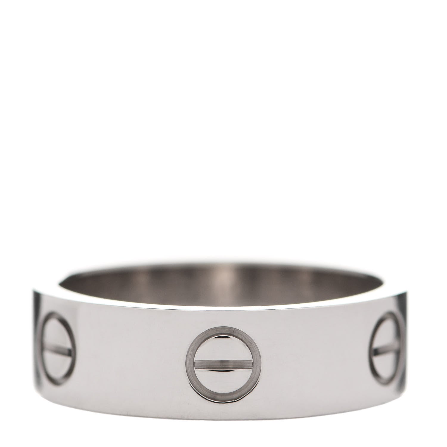 Cartier 18K White Gold 6mm LOVE Ring 57 8 1 of 5