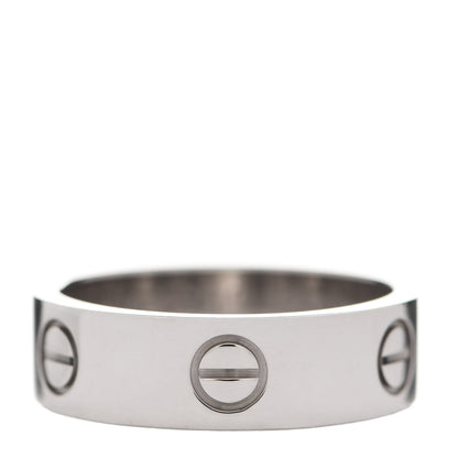 Cartier 18K White Gold 6mm LOVE Ring 57 8 1 of 5