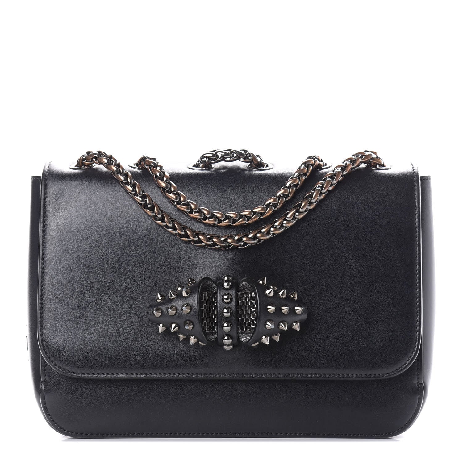 Christian Louboutin Calfskin Small Sweety Charity NV Shoulder Bag Black 1 of 12