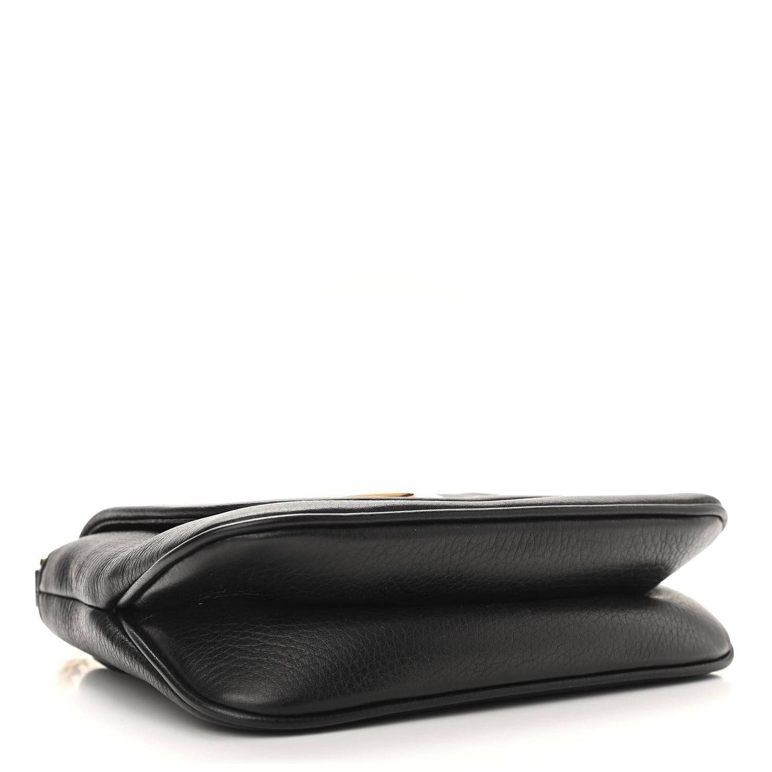 Gucci Pebbled Calfskin Small 1973 Chain Shoulder Bag Black 4 of 12