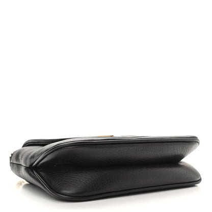 Gucci Pebbled Calfskin Small 1973 Chain Shoulder Bag Black 4 of 12