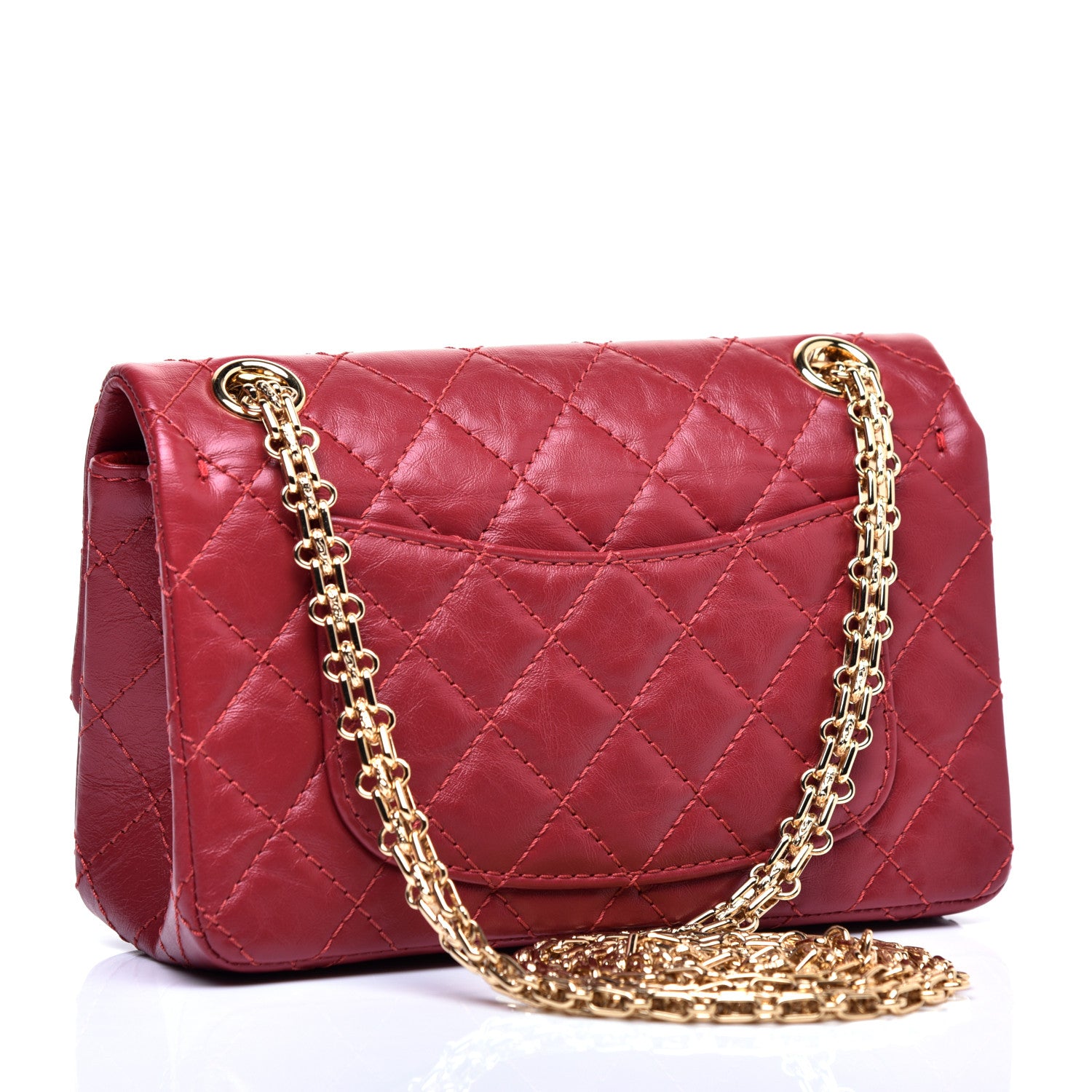 Chanel Aged Calfskin Quilted 2.55 Reissue Mini Flap Red 3 of 12