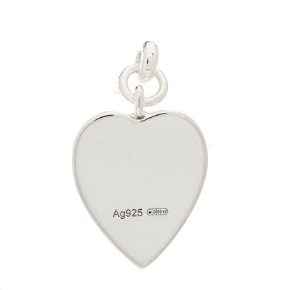 Gucci Sterling Silver Trademark Heart Drop Earrings 3 of 5