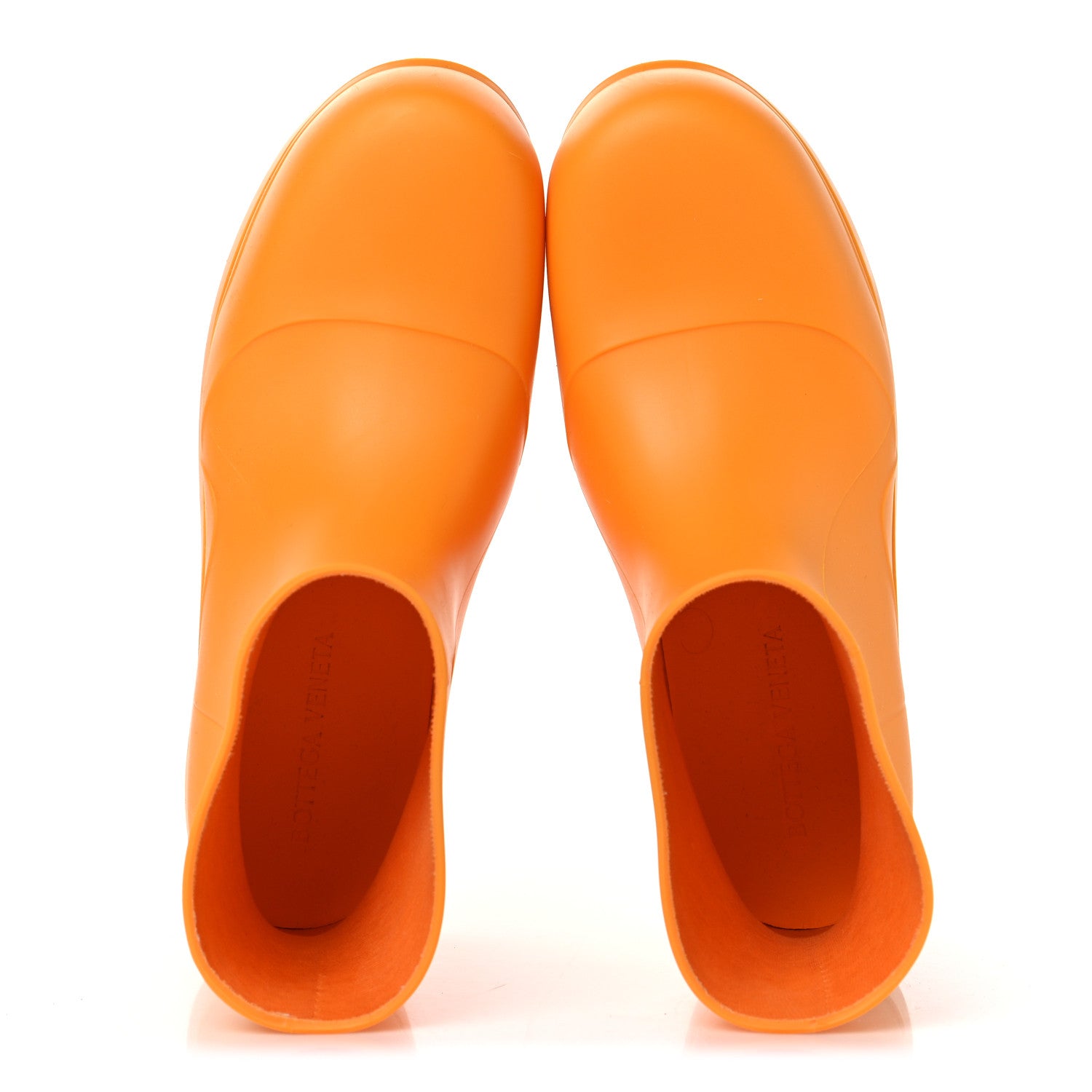 Bottega Veneta Rubber Mens Puddle Ankle Boots 42 Tangerine 1778202