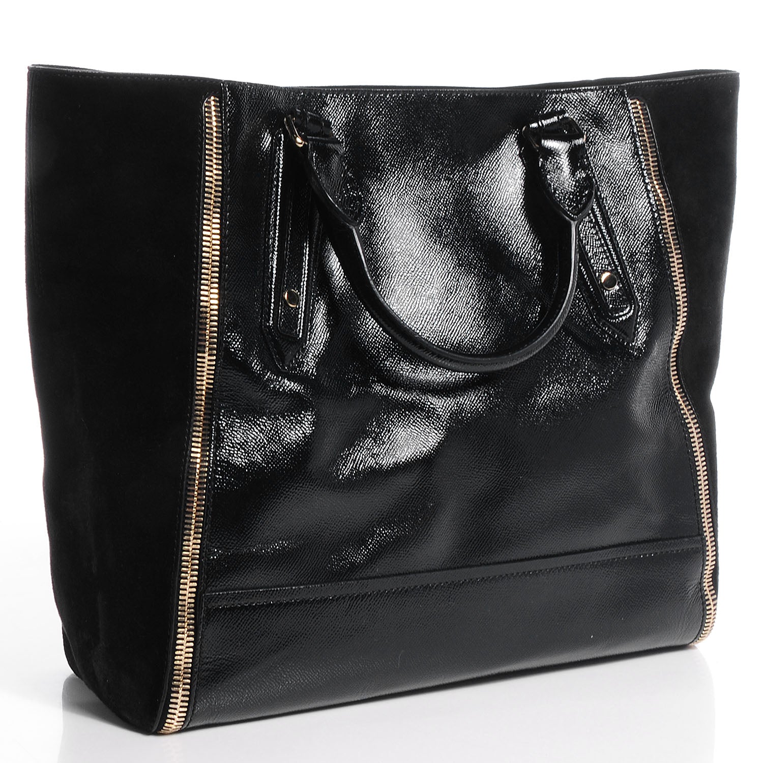 Burberry London Leather Medium Zip Detail Tote Black 3 of 11