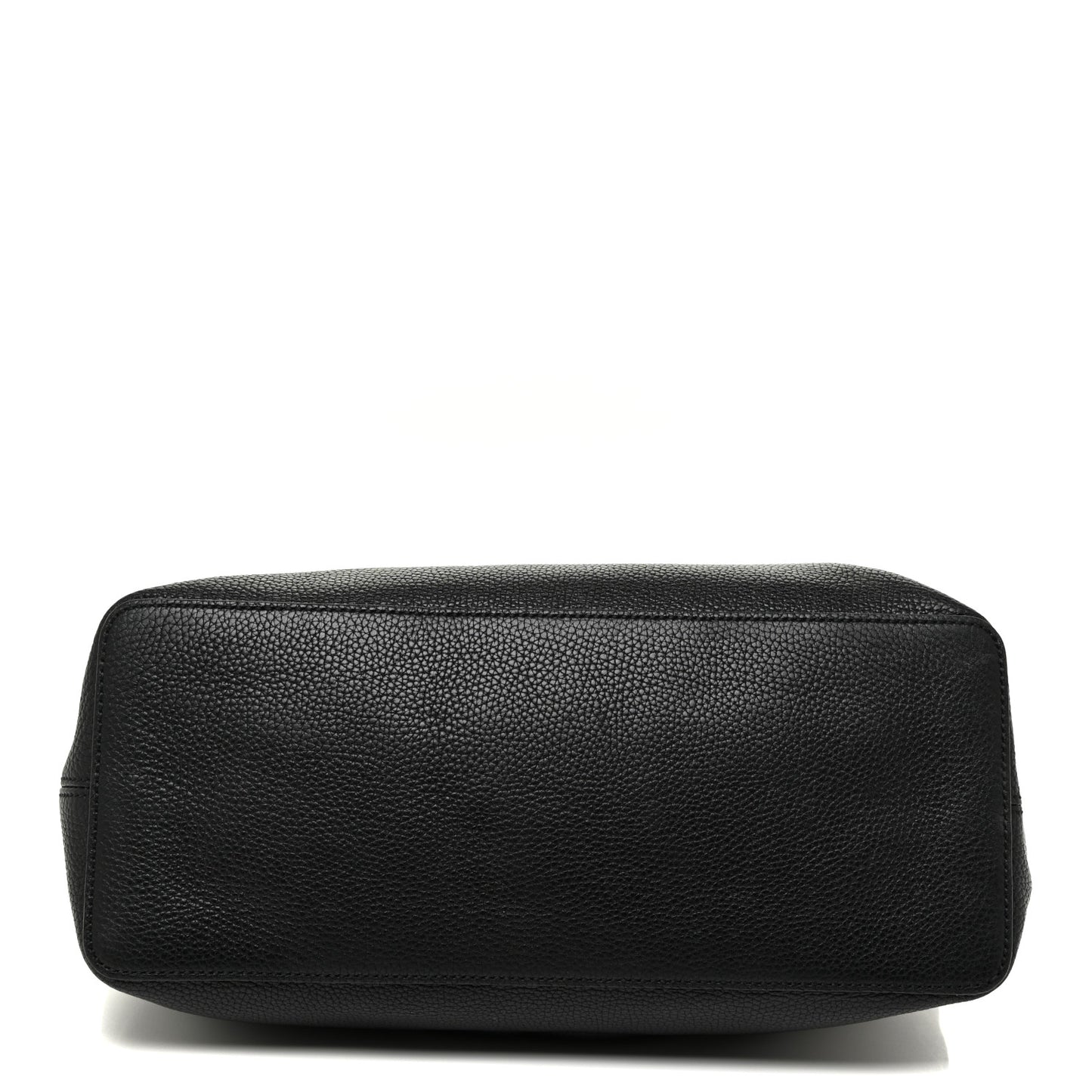 Pebbled Calfskin Large Soho Hobo Black