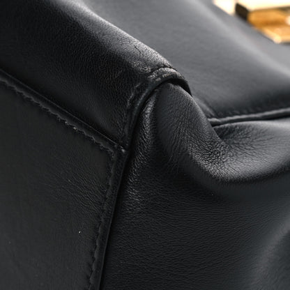 Fendi Nappa Mini Peekaboo Iconic Satchel Black 8 of 11