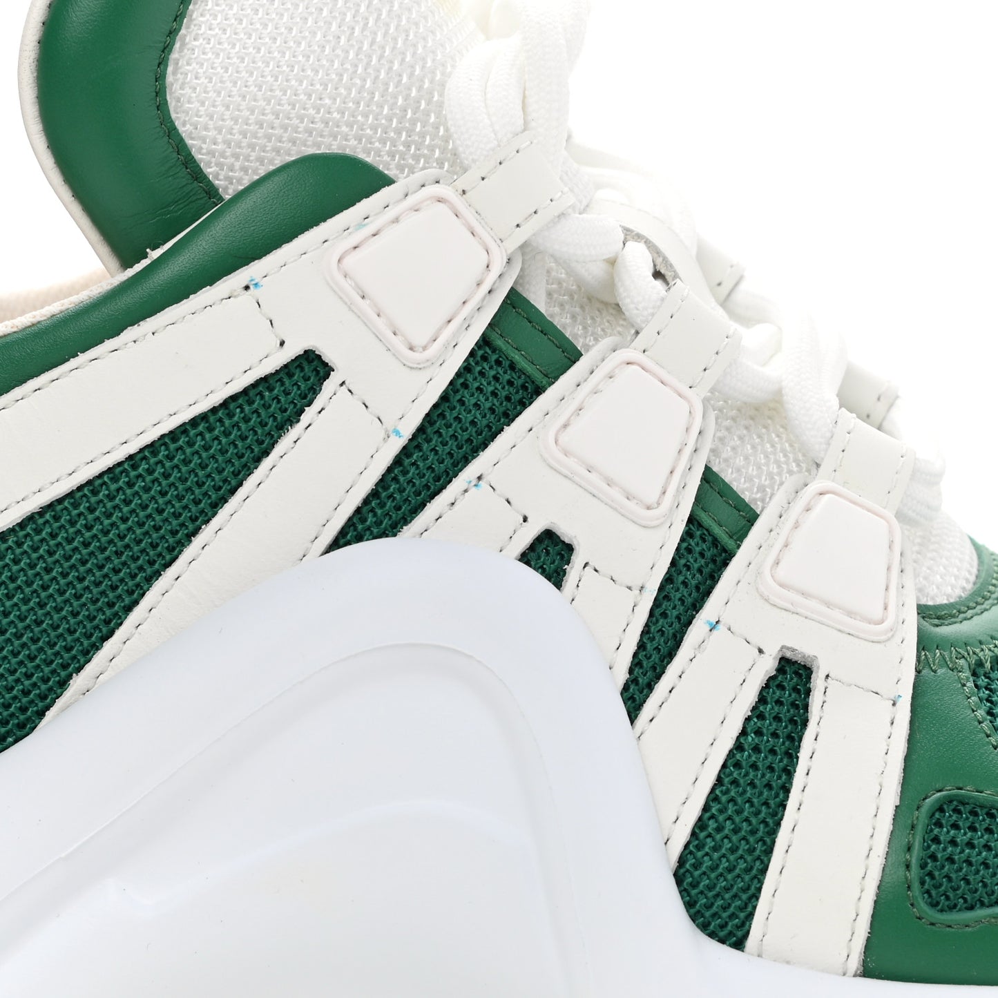 Calfskin Technical Nylon LV Archlight Sneakers 37 Green