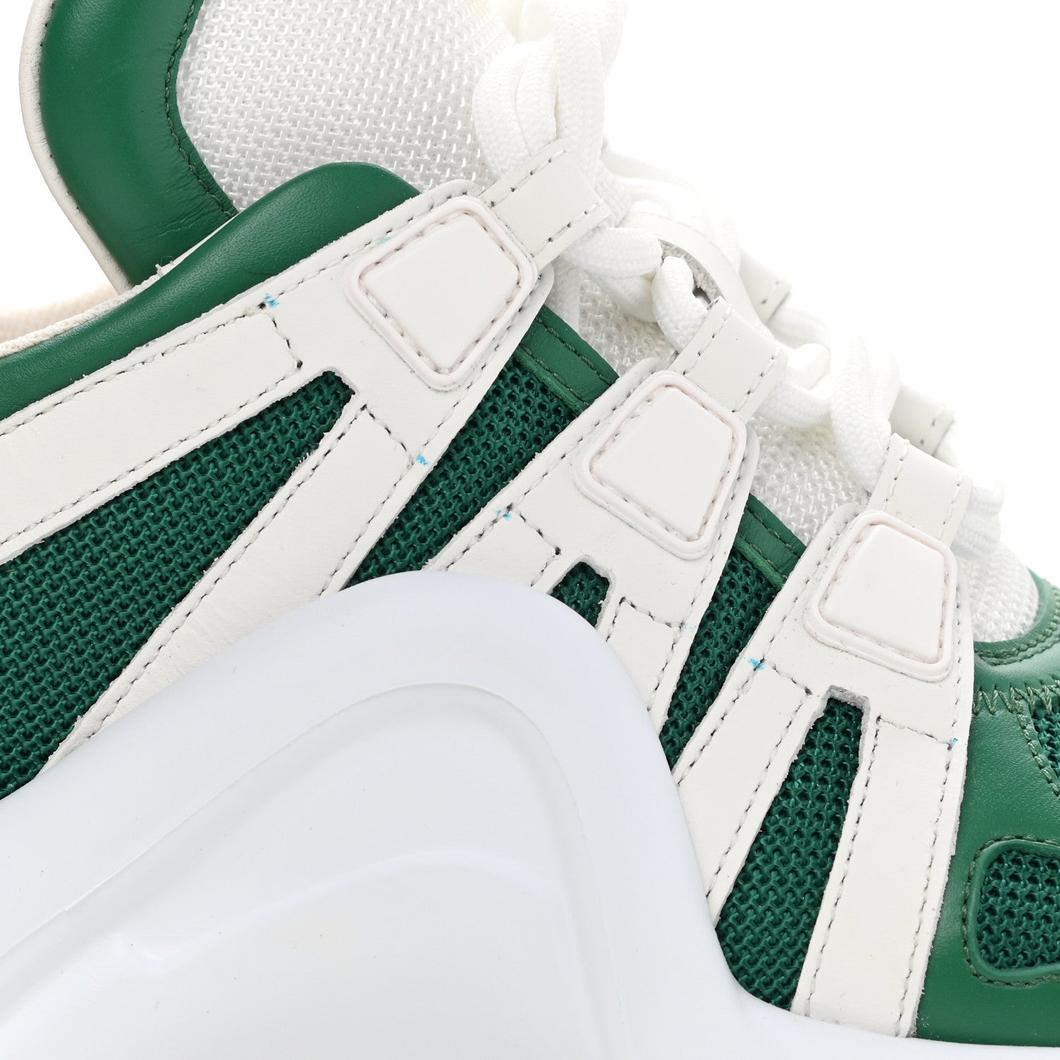 Louis Vuitton Calfskin Technical Nylon LV Archlight Sneakers 37 Green 10 of 14