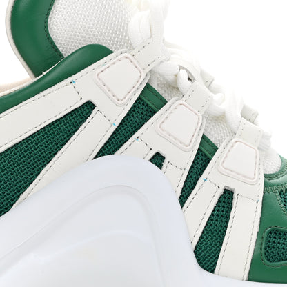 Louis Vuitton Calfskin Technical Nylon LV Archlight Sneakers 37 Green 10 of 14