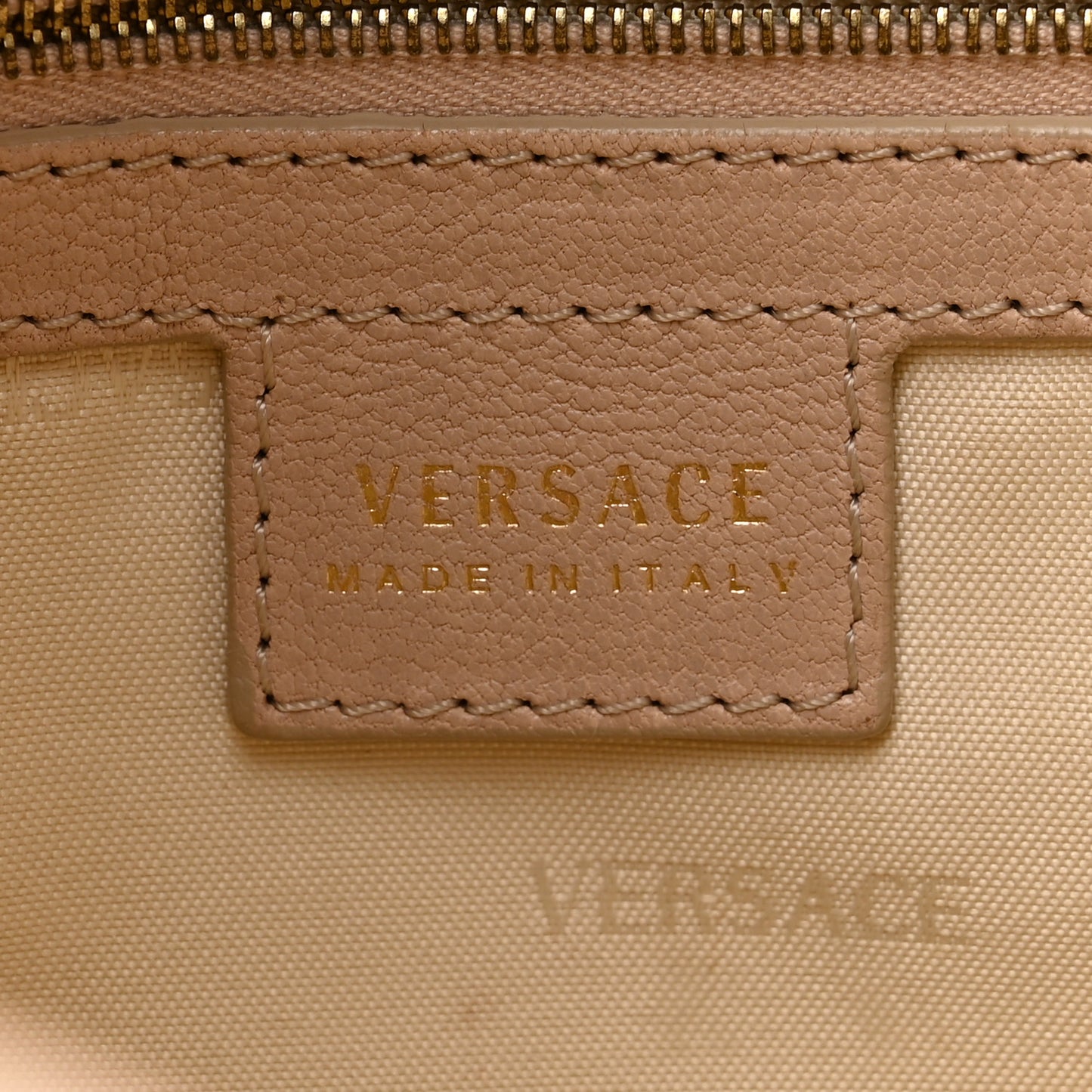 Calfskin Greca Argyle Embossed Medusa Hobo