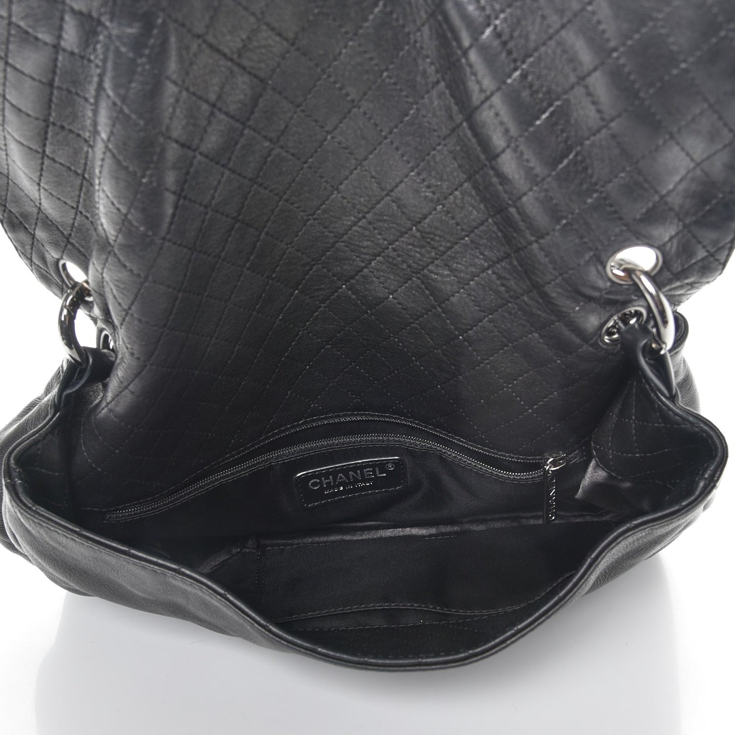 Lambskin Medium Soft and Chain Flap Black