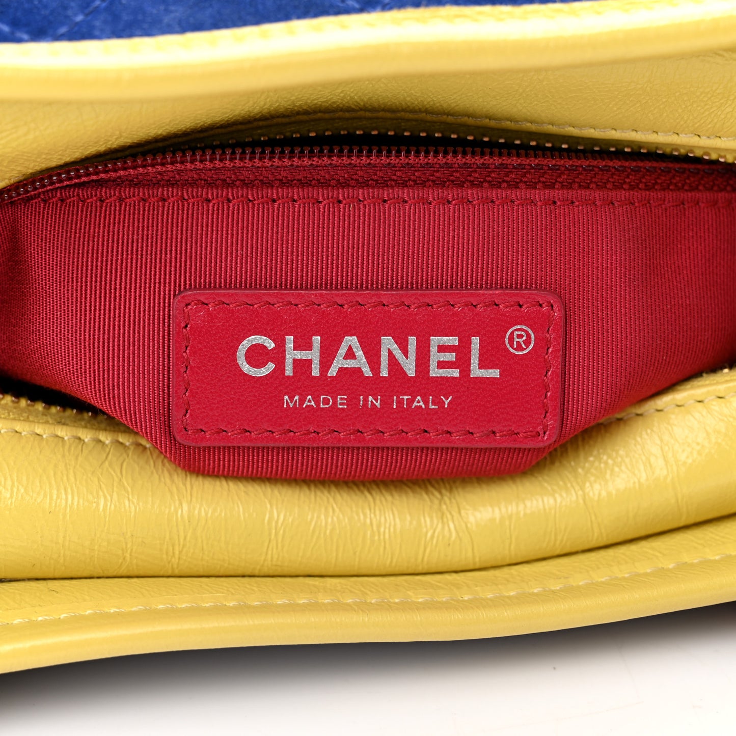 Suede Calfskin Quilted Small Gabrielle Hobo Red Blue Yellow