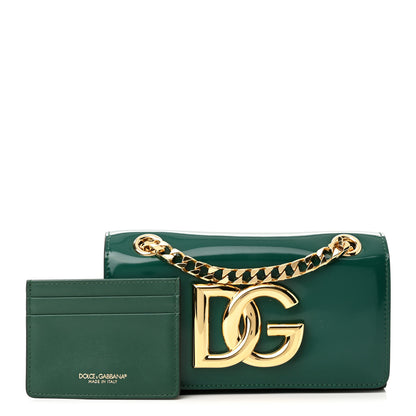 Dolce & Gabbana Patent DG Girls Phone Shoulder Bag Emerald 1 of 11