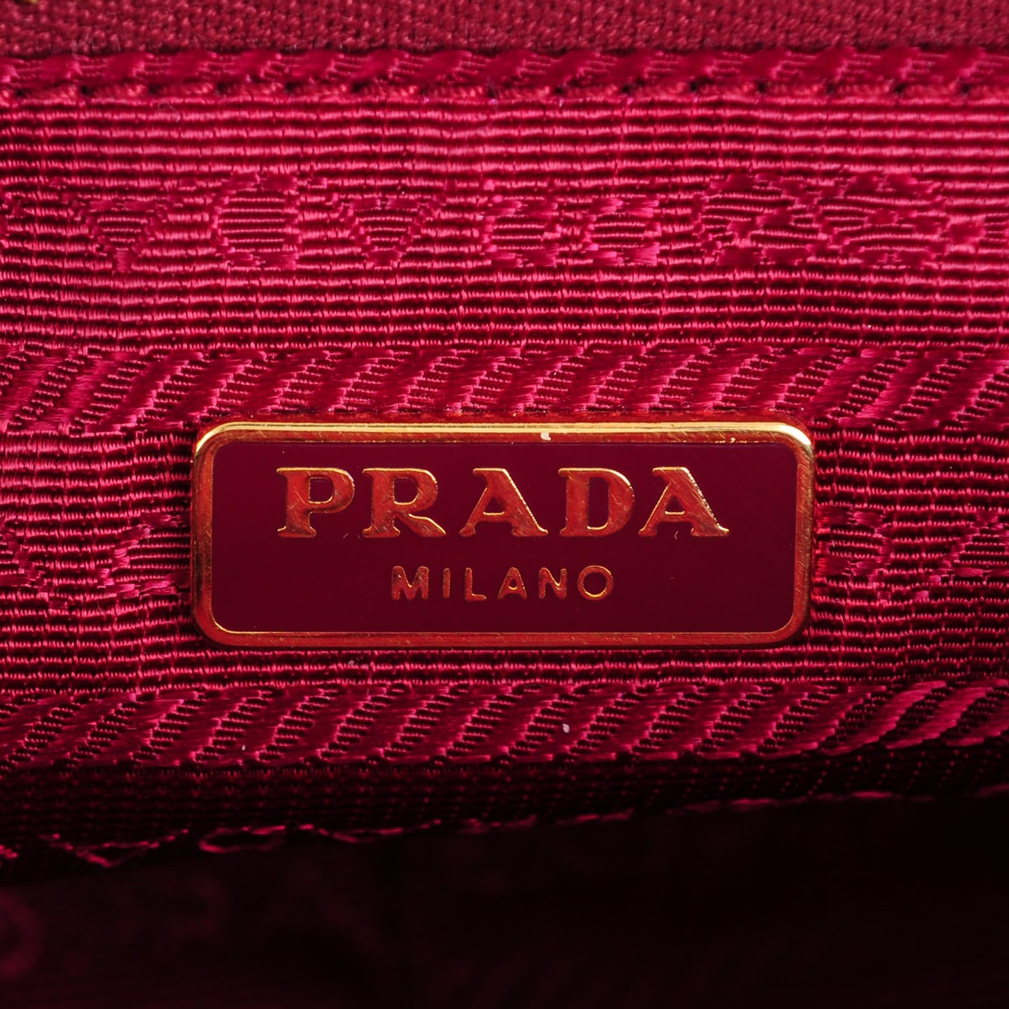 Tessuto Nylon Saffiano Crossbody Bag Cherry