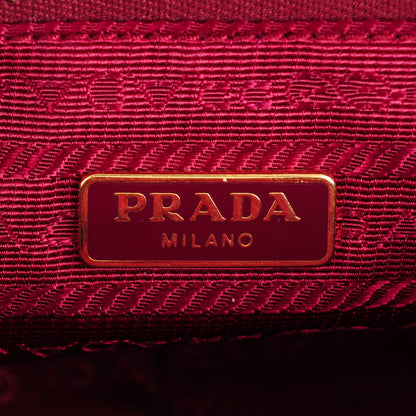 Prada Tessuto Nylon Saffiano Crossbody Bag Cherry 6 of 10