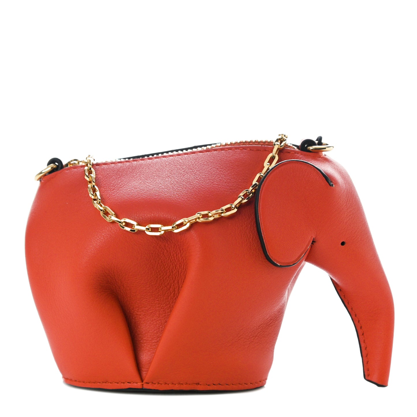 Calfskin Elephant Pouch Vermillion