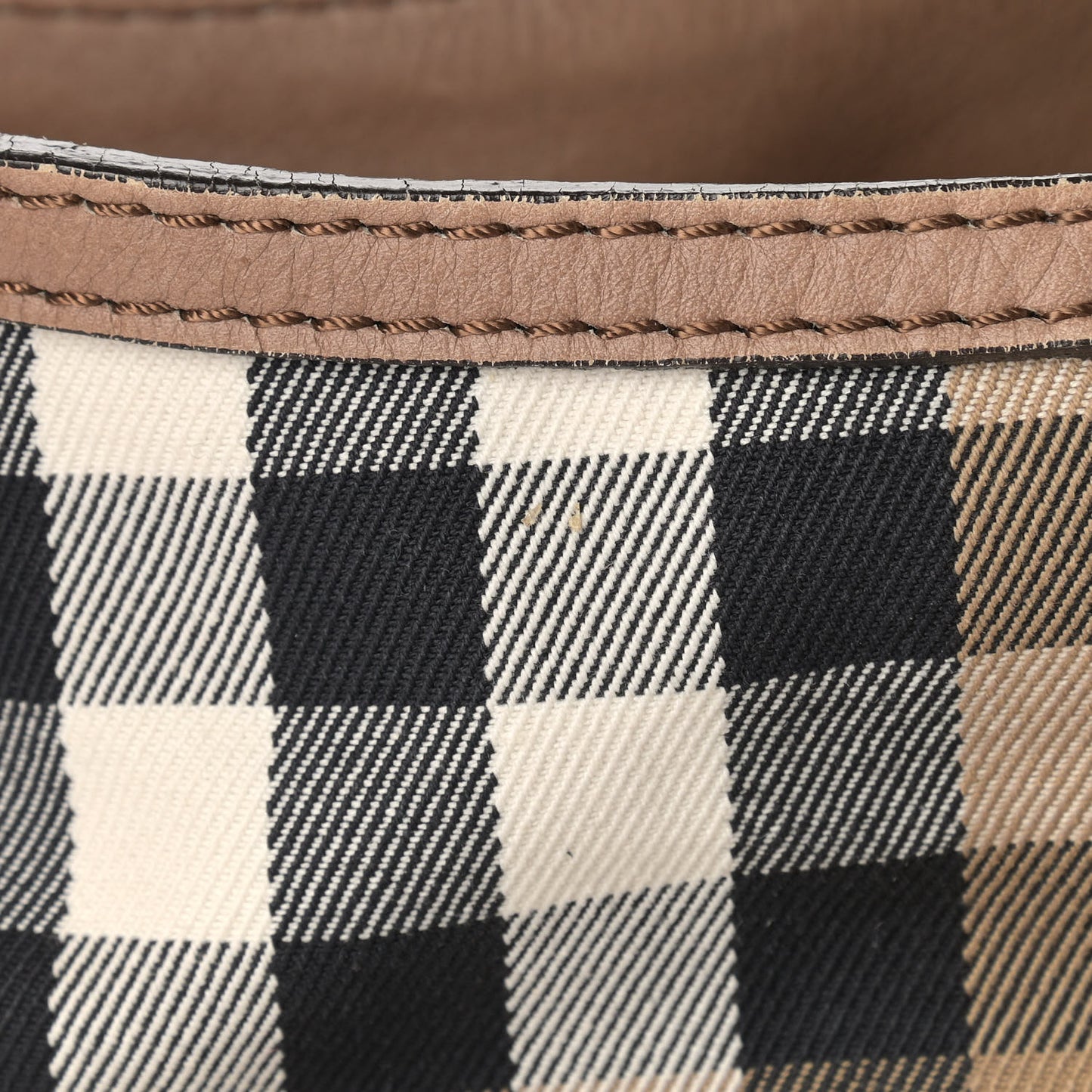 Calfskin House Check Small Brecon Tote Tan