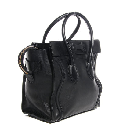 Celine Smooth Calfskin Micro Luggage Black 3 of 9