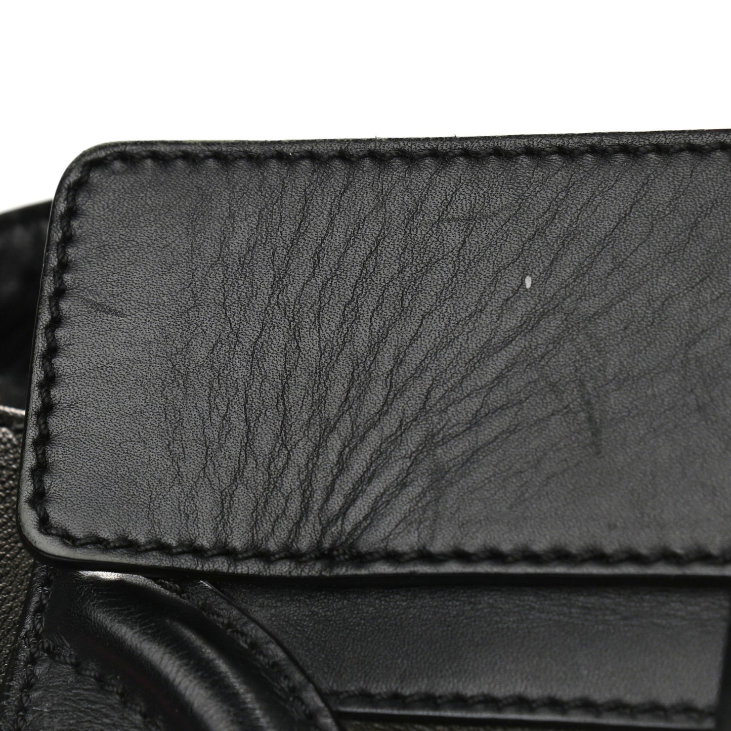 Smooth Calfskin Mini Bi-Color Luggage Forest Black
