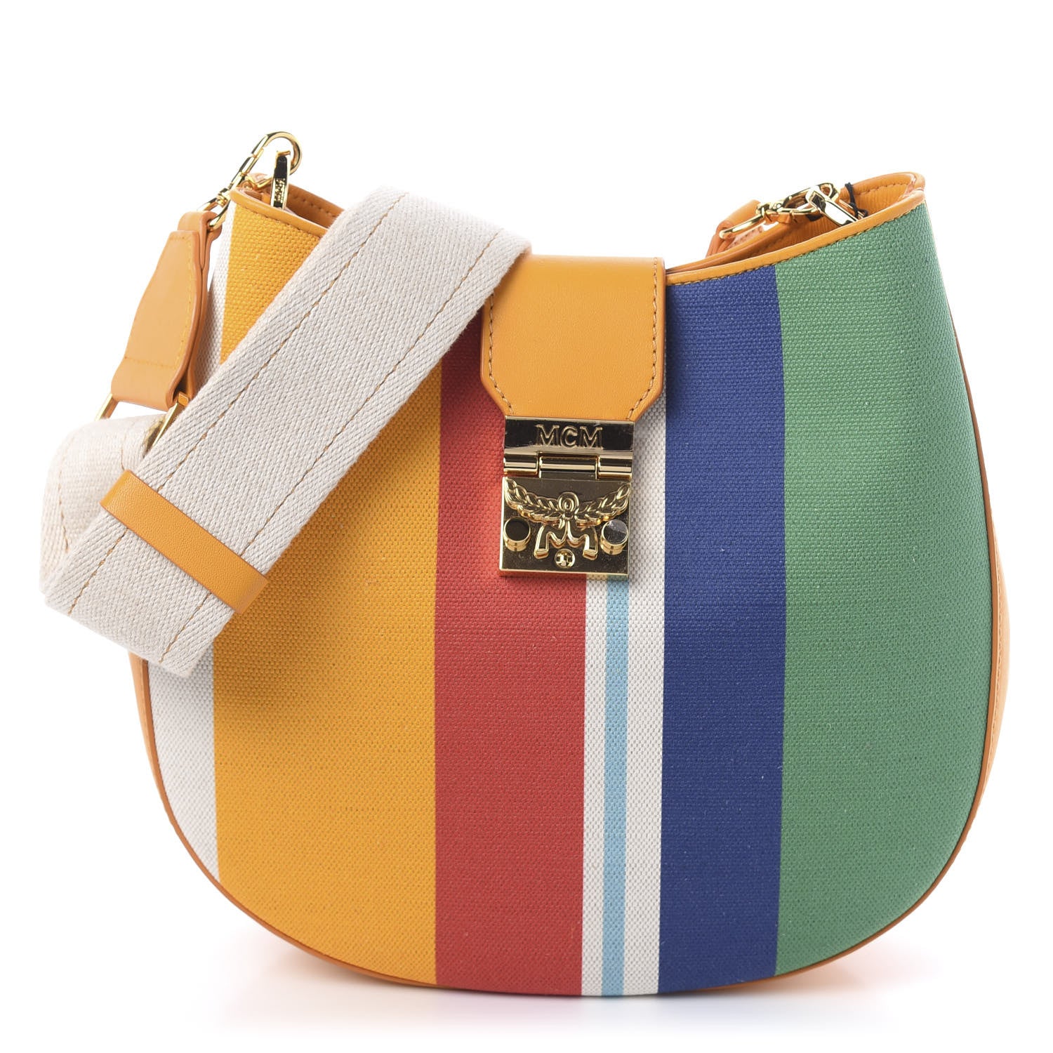 MCM Canvas Medium Patricia Hobo Rainbow 1 of 10
