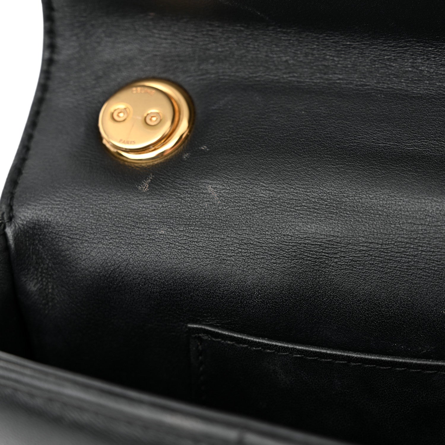 Celine Goatskin Matelasse Chain Shoulder Bag Black 11 of 17