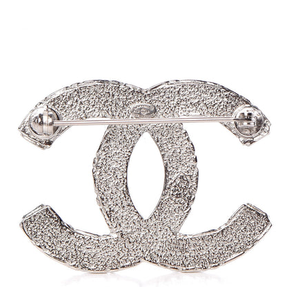 Chanel Crystal CC Brooch Silver 3 of 5
