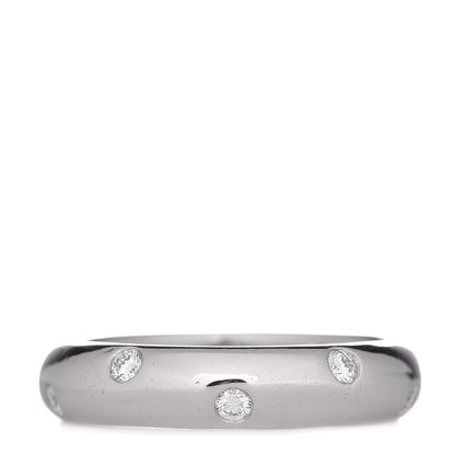 Tiffany Platinum Diamond 4mm Etoile Band Ring 50 5.5 3 of 5