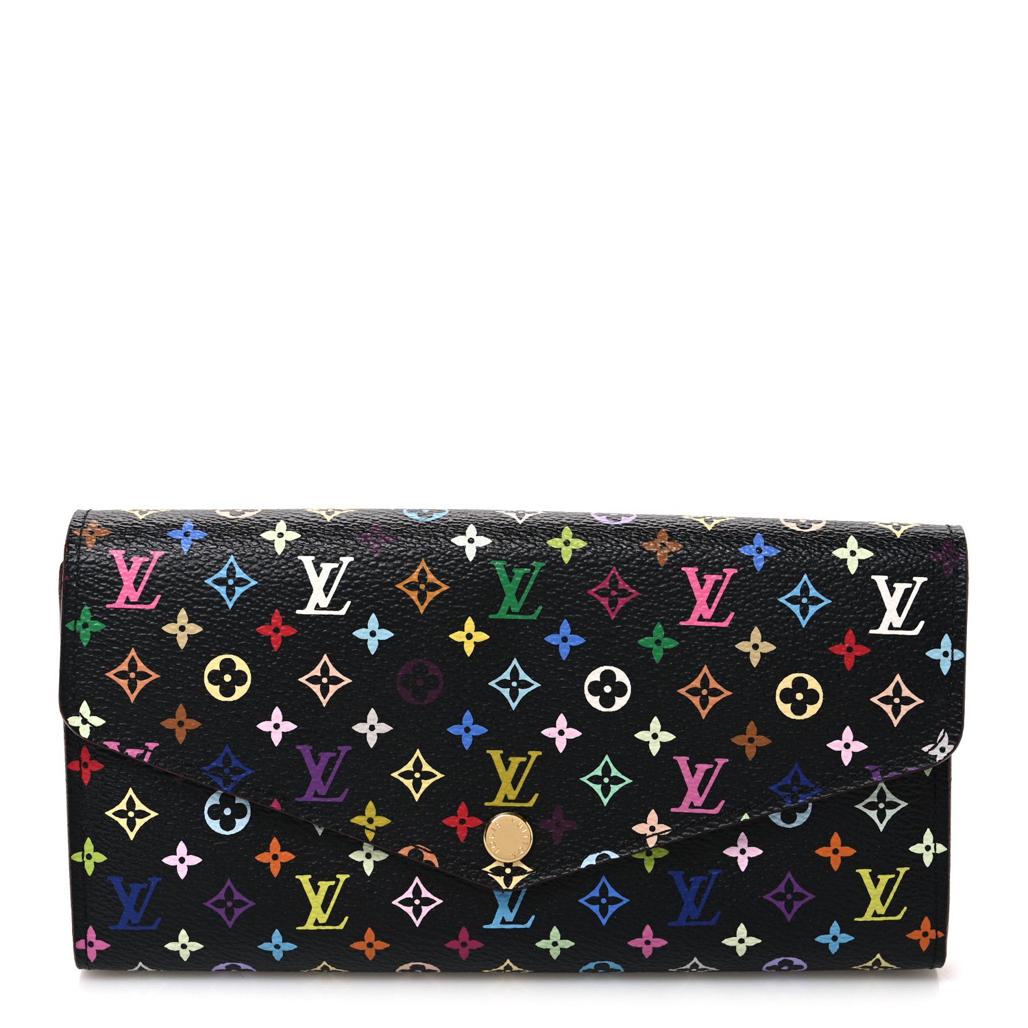 Louis Vuitton Monogram Multicolor Sarah Wallet NM Black Grenade 1 of 6