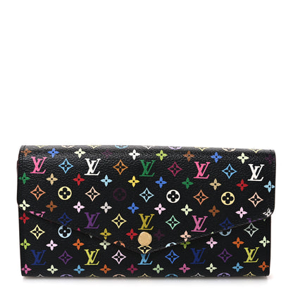 Louis Vuitton Monogram Multicolor Sarah Wallet NM Black Grenade 1 of 6