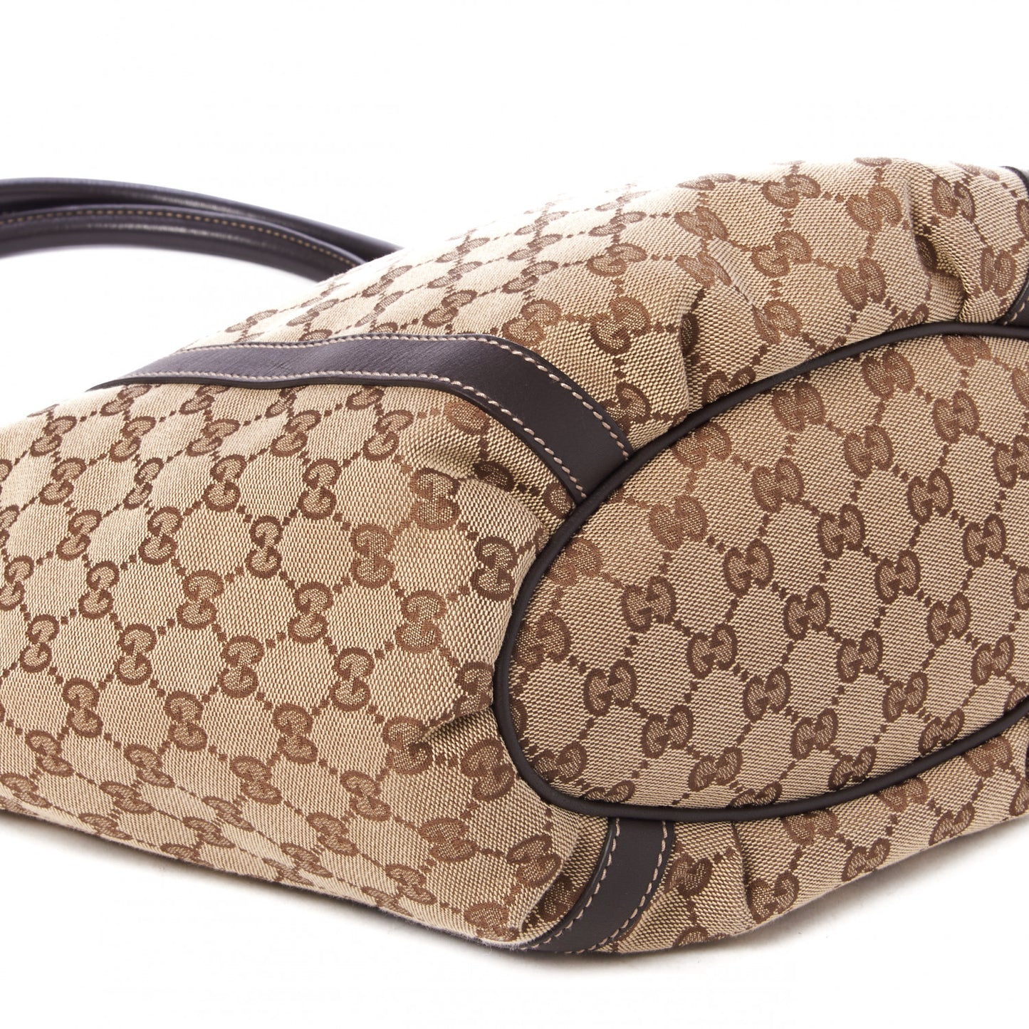 Monogram Medium D Gold Tote Bag Brown