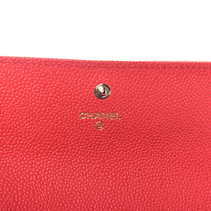 Chanel Caviar Quilted Boy Flap Wallet Red 11 of 16