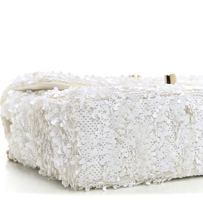 Chanel Sequin Mini Rectangular Flap White 9 of 10