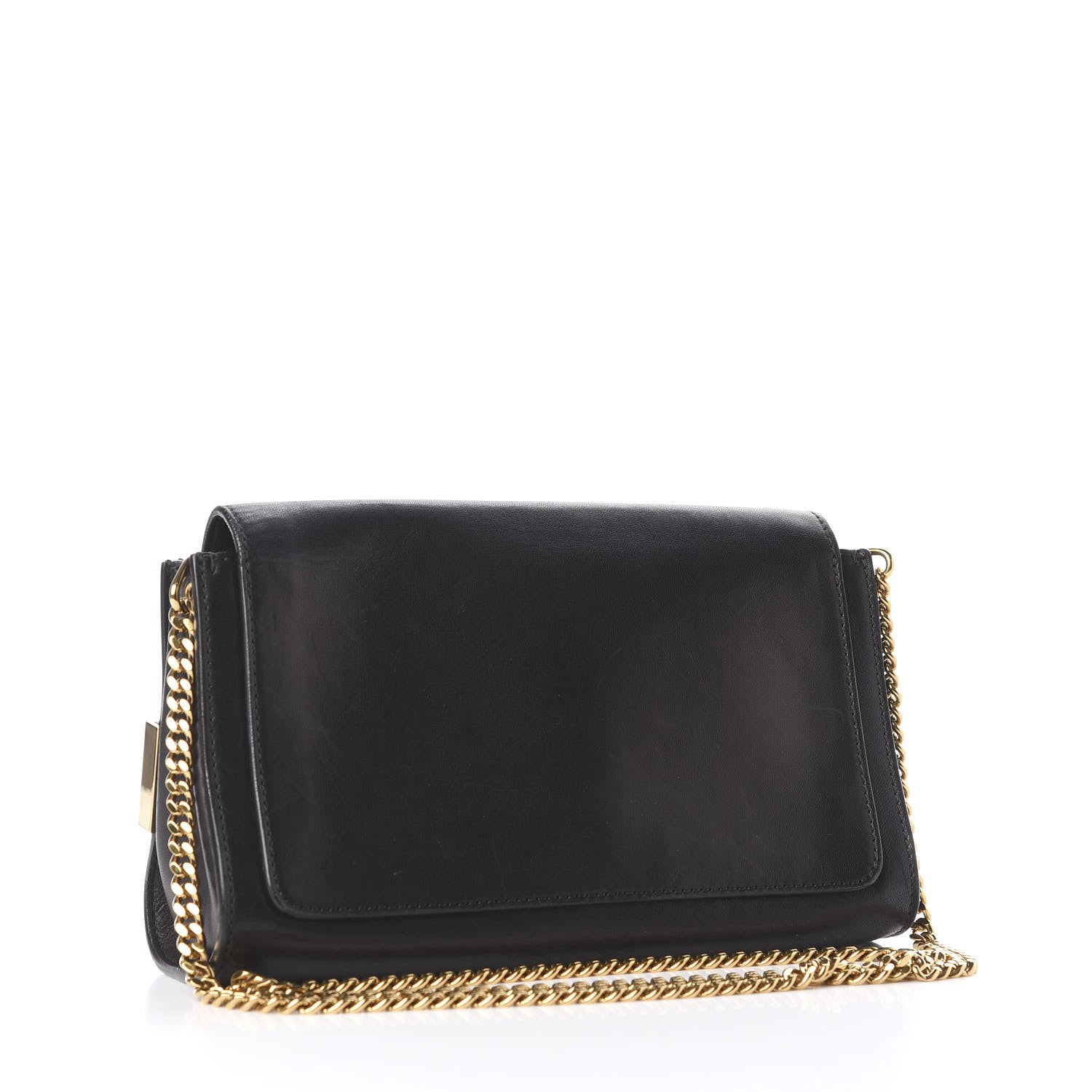 Chloe Lambskin Medium Elle Chain Clutch Black 2 of 9