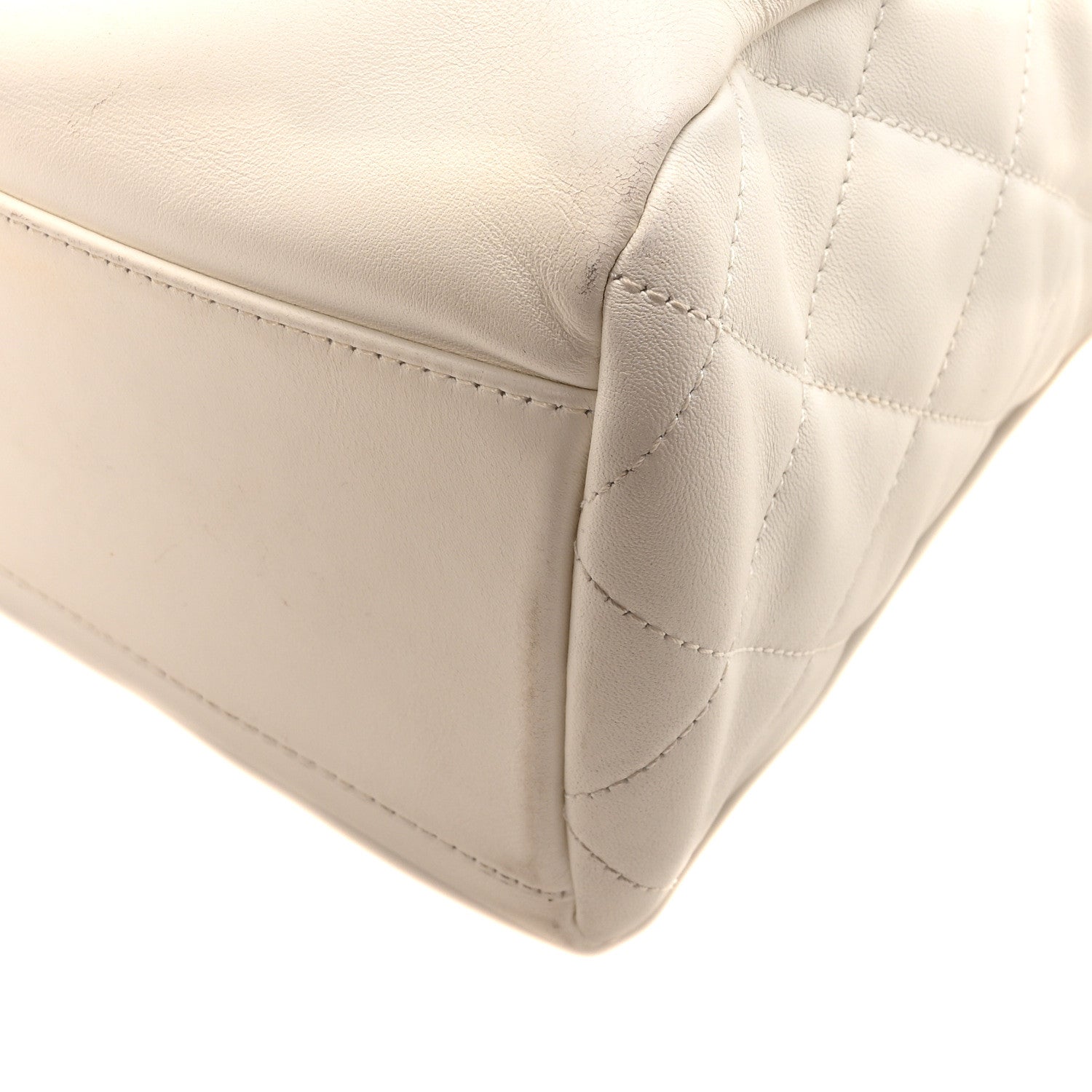 Chanel Calfskin Chain 20s Signature Hobo White 10 of 10