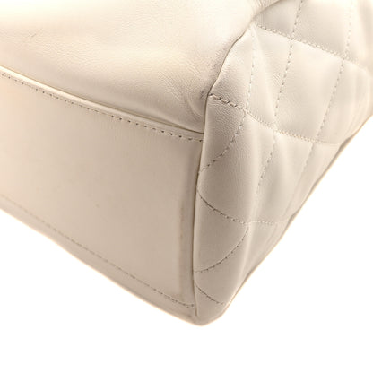 Chanel Calfskin Chain 20s Signature Hobo White 10 of 10