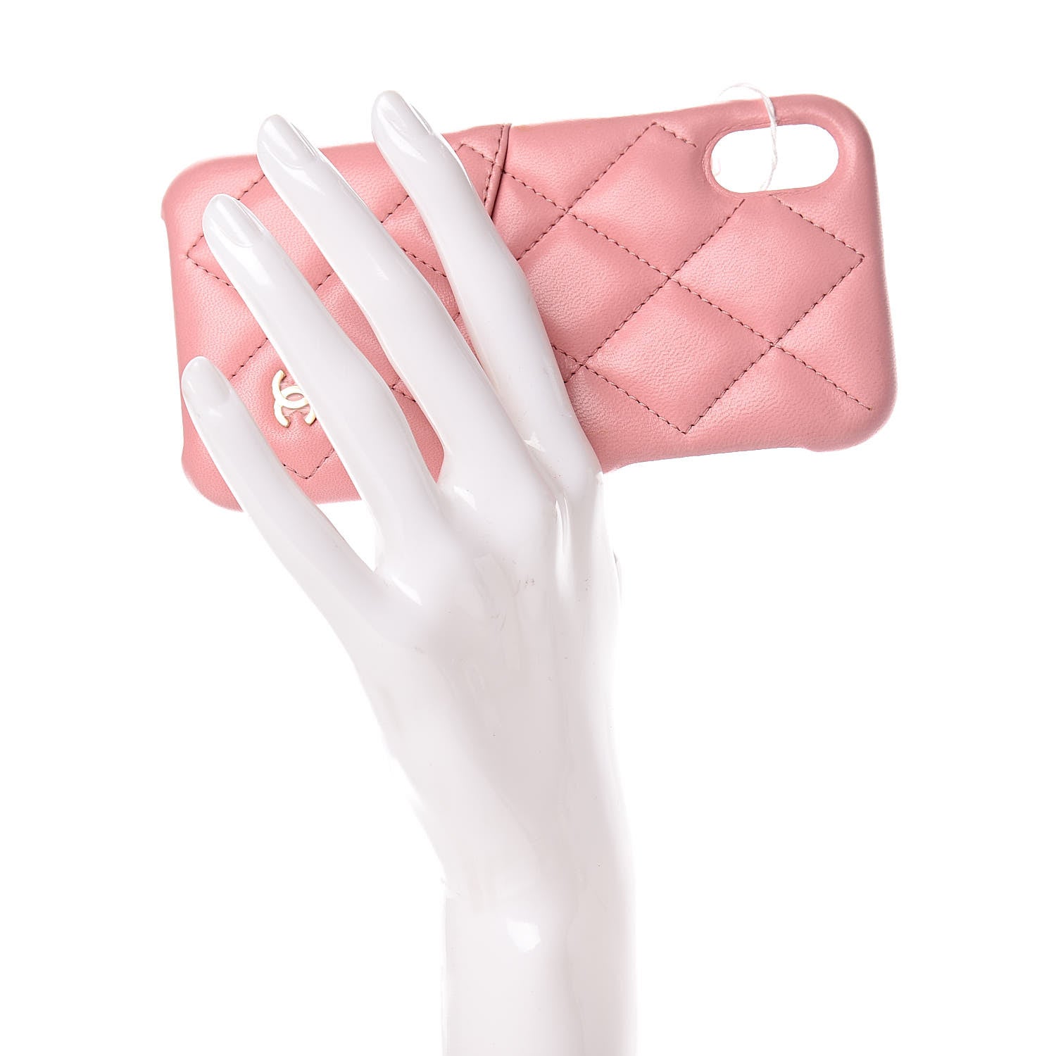 Chanel Lambskin Quilted iPhone X Coco Tech Case Pink 2 of 9