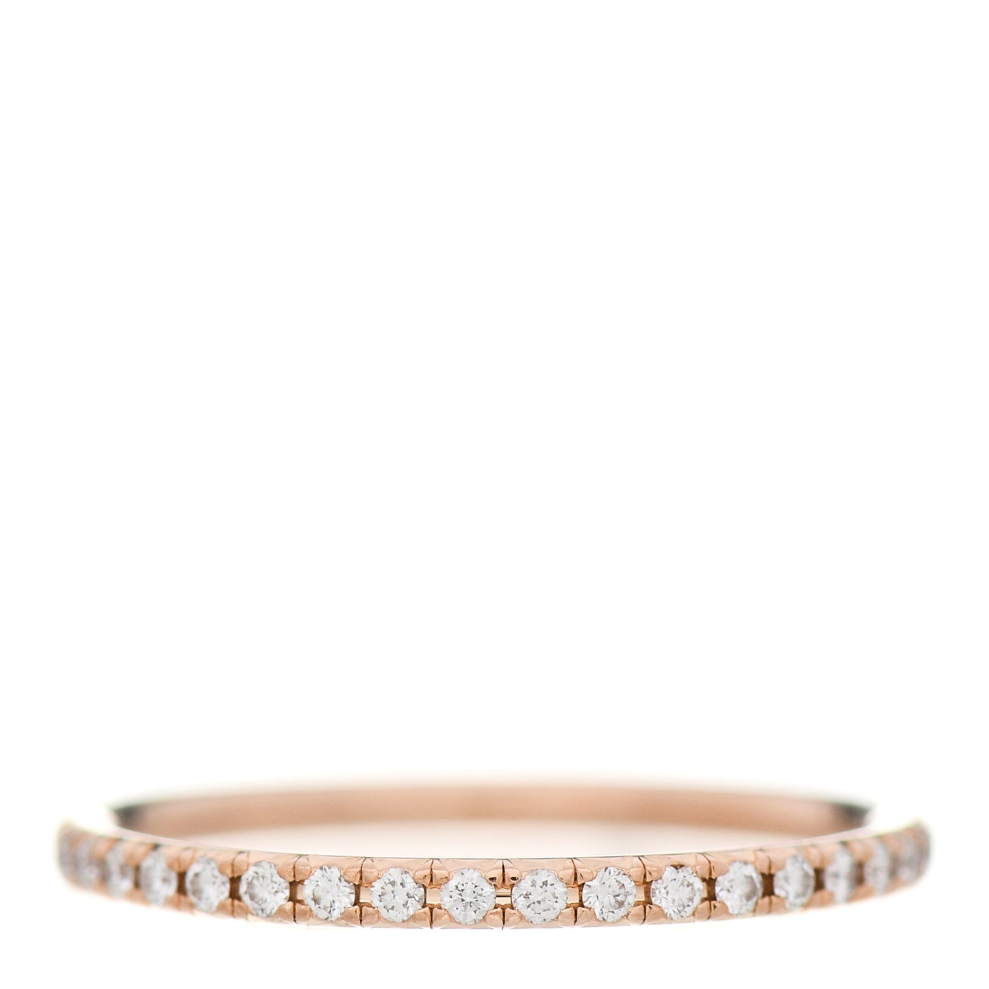 18K Rose Gold Diamond Metro Band Ring 48 4.5