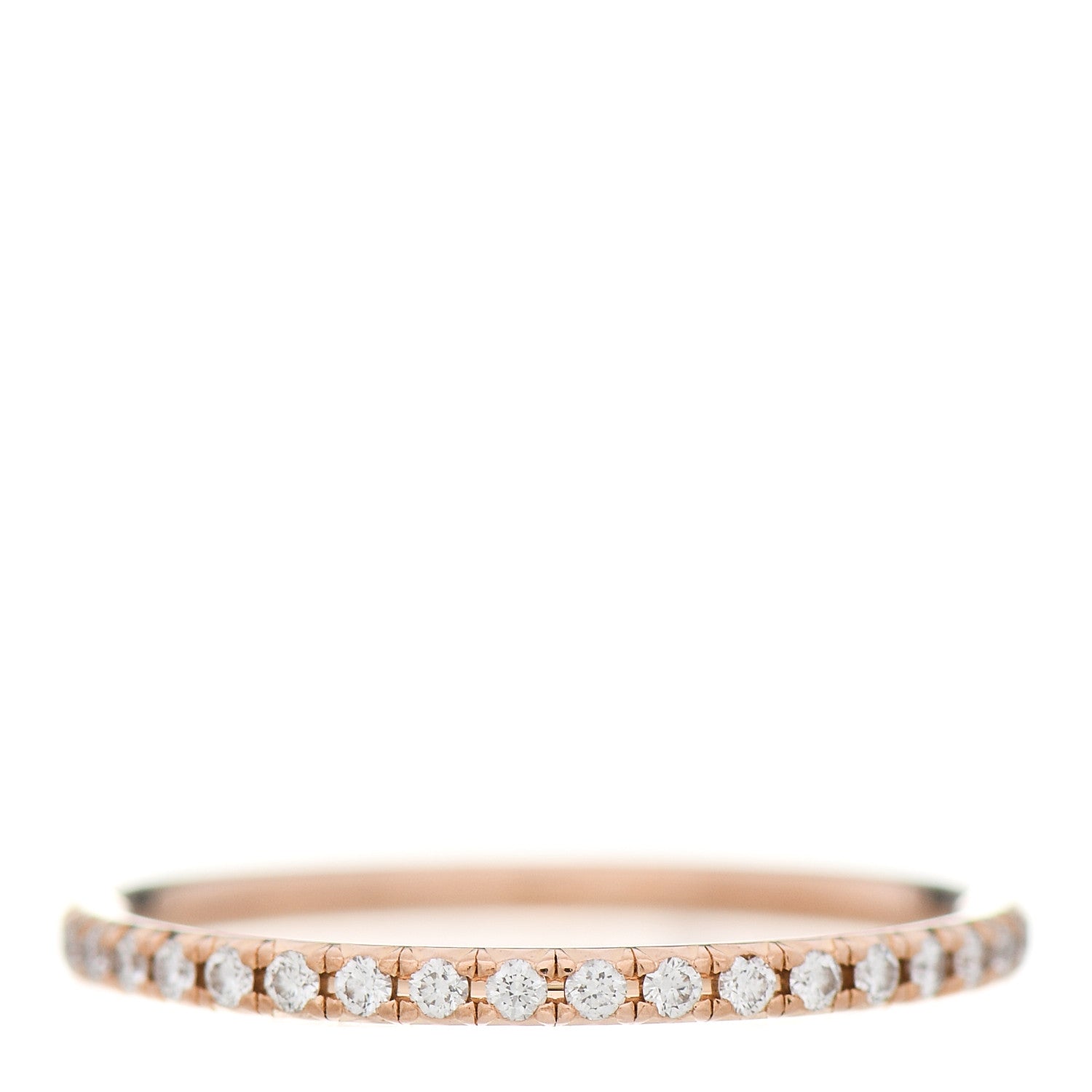 Tiffany 18K Rose Gold Diamond Metro Band Ring 48 4.5 3 of 5