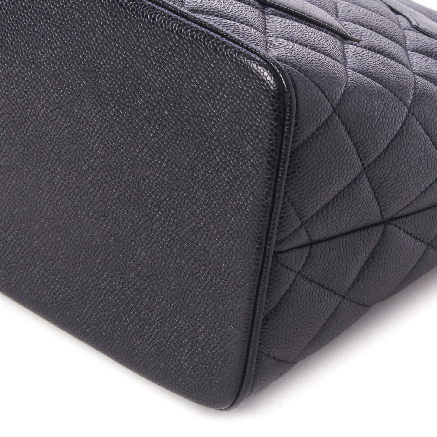 Caviar Quilted Medallion Tote Black