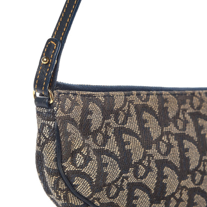 Christian Dior Monogram Mini Saddle Pochette Navy 8 of 9