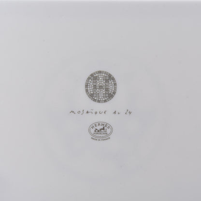 Hermes Porcelain Mosaique Au 24 Sushi Plate Platine 3 of 5