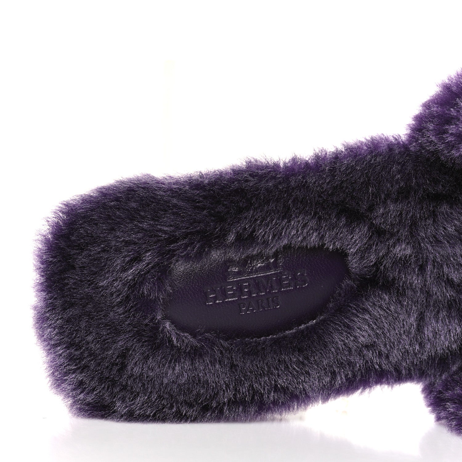 Hermes Woolskin Oran Sandals 35.5 Violet Fonce 7 of 8