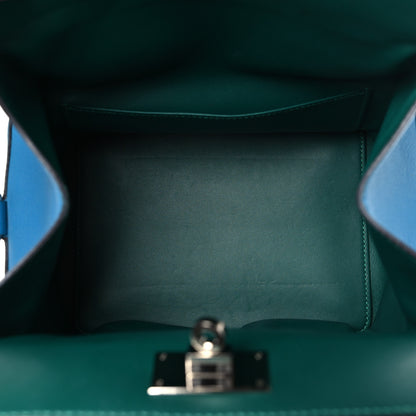 Hermes Evercolor Verso Toolbox 20 Bleu Zanzibar Malachite 5 of 11