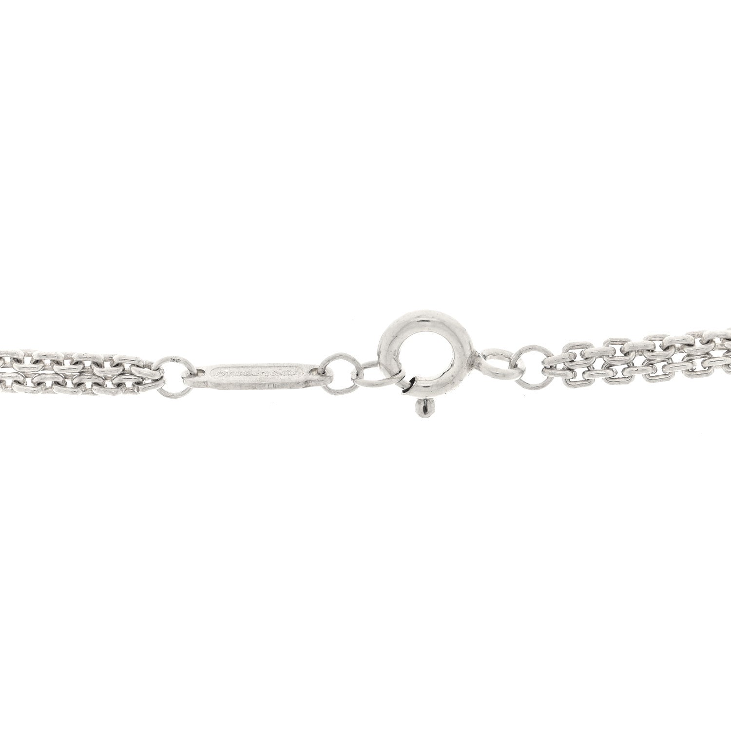 Tiffany Sterling Silver Double HardWear Link Pendant Necklace 4 of 5