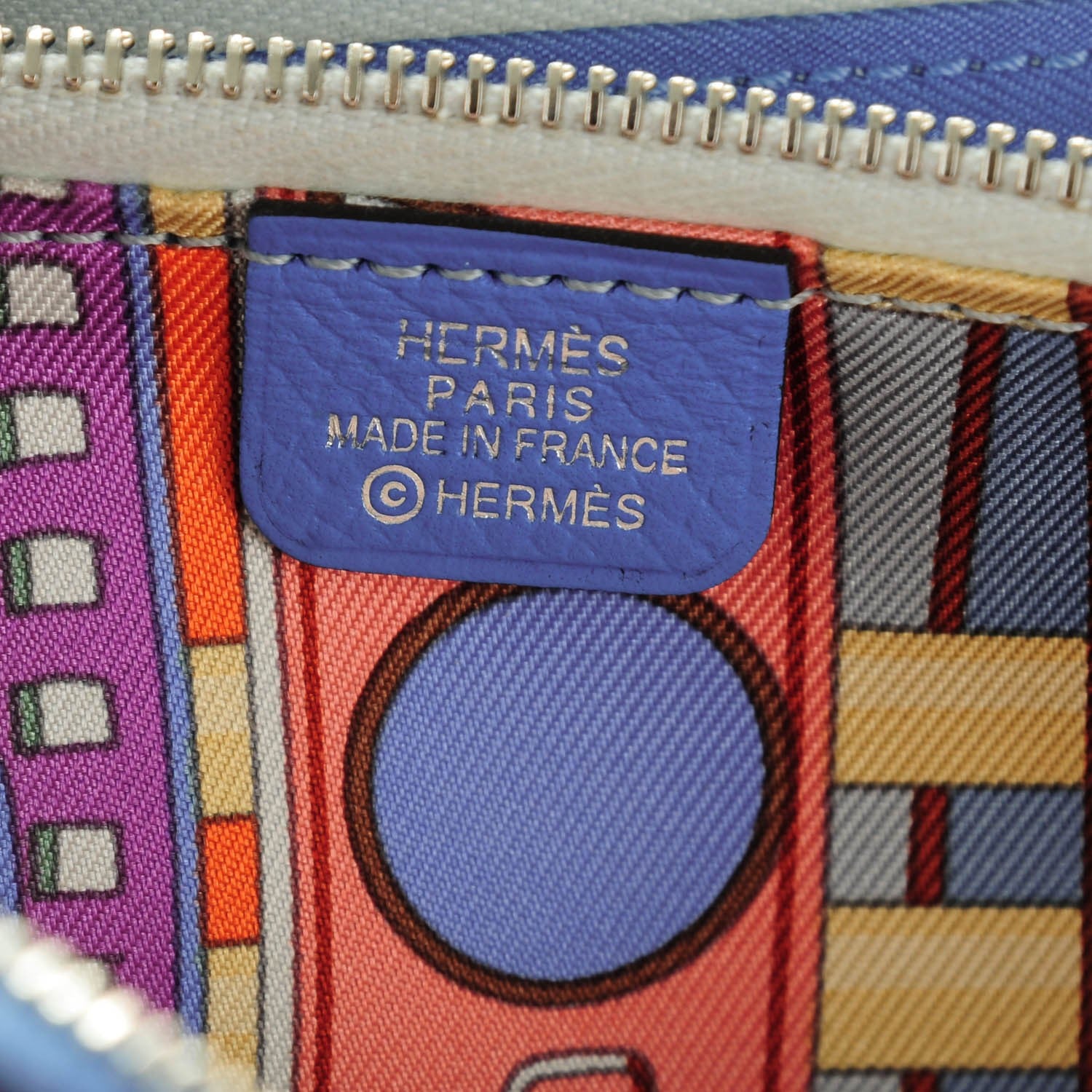 Hermes Epsom Silk'in Compact Wallet Bleu Paradis 6 of 8
