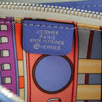 Hermes Epsom Silk'in Compact Wallet Bleu Paradis 6 of 8