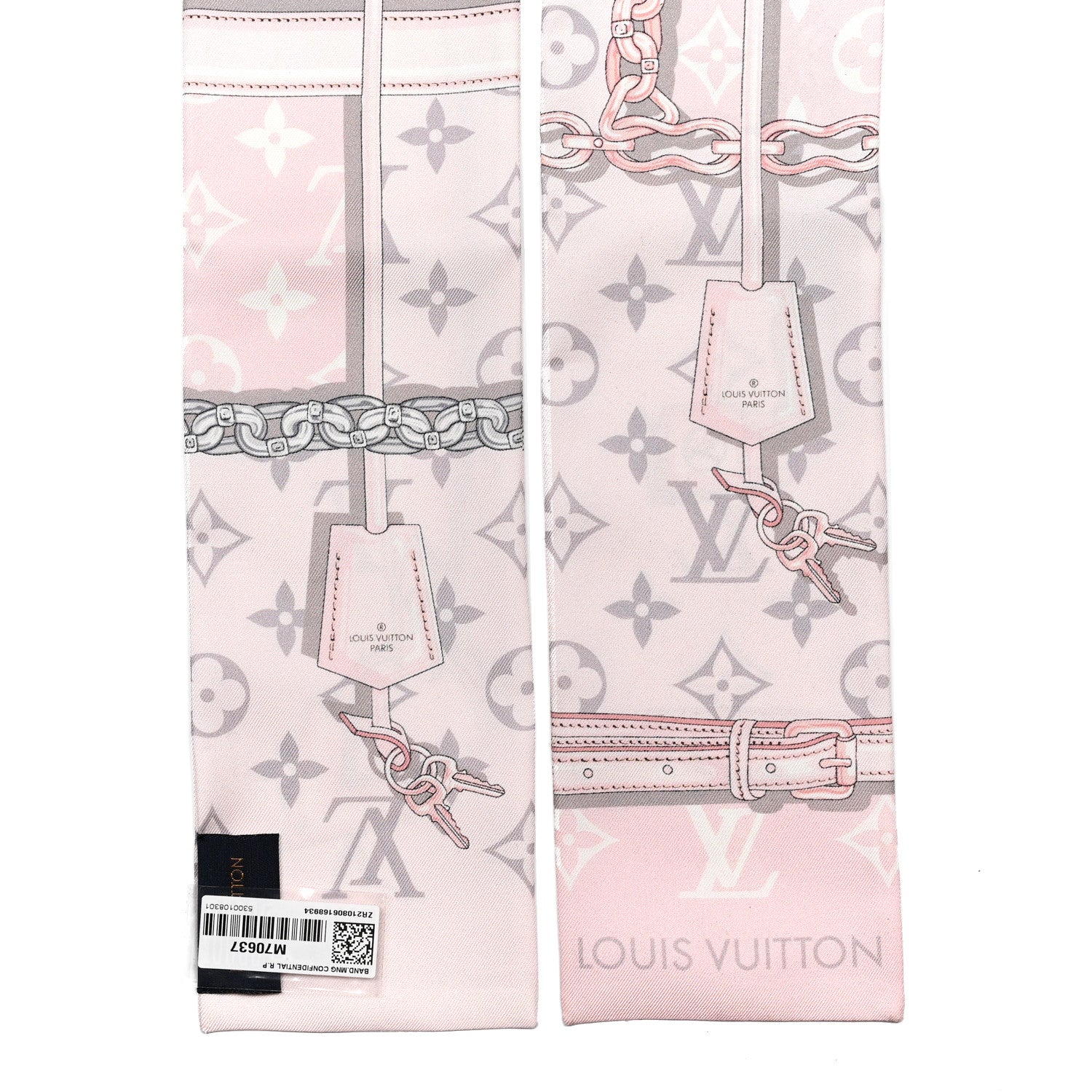 Louis Vuitton Silk Monogram Confidential Bandeau Light Pink 2 of 4